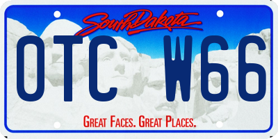 SD license plate 0TCW66