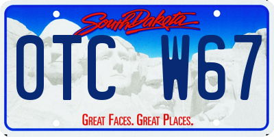 SD license plate 0TCW67