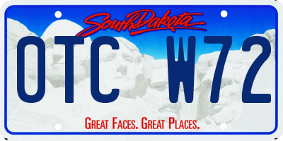 SD license plate 0TCW72