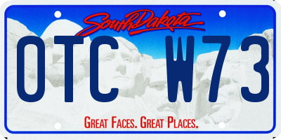SD license plate 0TCW73