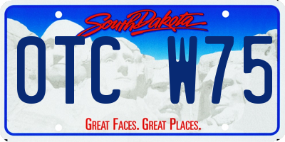 SD license plate 0TCW75