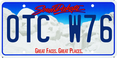 SD license plate 0TCW76