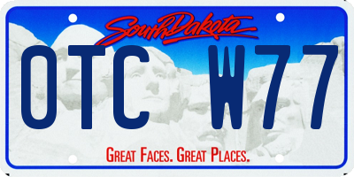 SD license plate 0TCW77