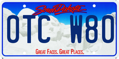 SD license plate 0TCW80