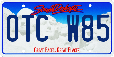 SD license plate 0TCW85