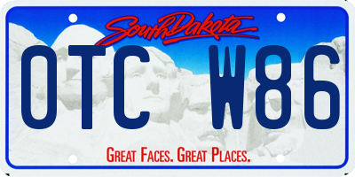 SD license plate 0TCW86