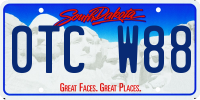 SD license plate 0TCW88