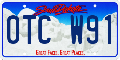 SD license plate 0TCW91