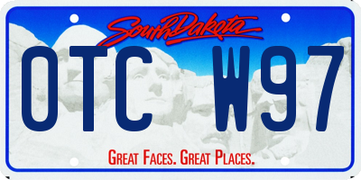 SD license plate 0TCW97