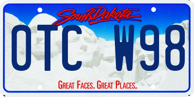 SD license plate 0TCW98