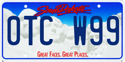 SD license plate 0TCW99