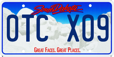 SD license plate 0TCX09