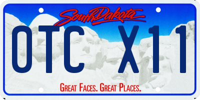 SD license plate 0TCX11