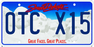 SD license plate 0TCX15