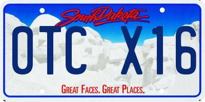 SD license plate 0TCX16