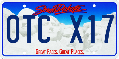 SD license plate 0TCX17