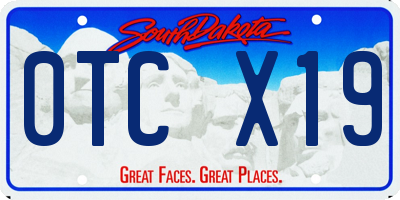 SD license plate 0TCX19