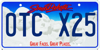 SD license plate 0TCX25