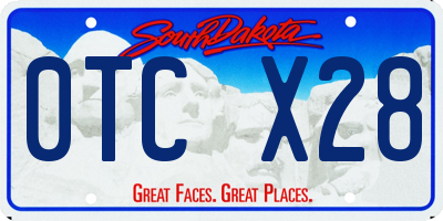 SD license plate 0TCX28