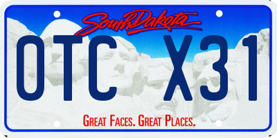 SD license plate 0TCX31