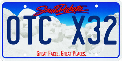 SD license plate 0TCX32