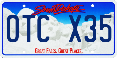 SD license plate 0TCX35