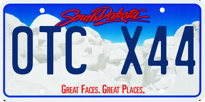 SD license plate 0TCX44