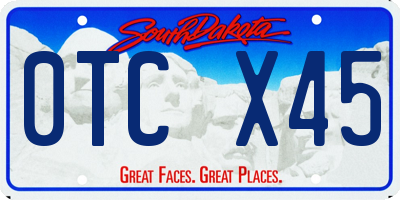 SD license plate 0TCX45