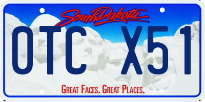 SD license plate 0TCX51
