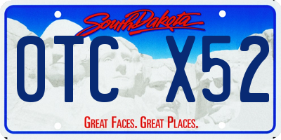 SD license plate 0TCX52