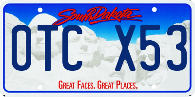SD license plate 0TCX53