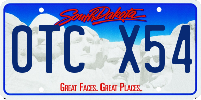 SD license plate 0TCX54