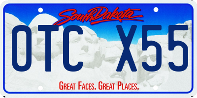 SD license plate 0TCX55