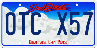 SD license plate 0TCX57