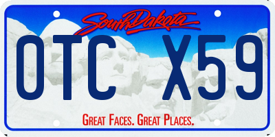SD license plate 0TCX59