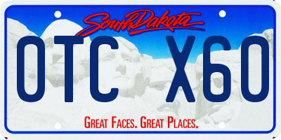 SD license plate 0TCX60