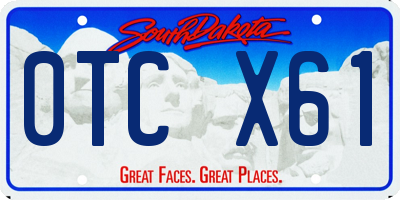 SD license plate 0TCX61