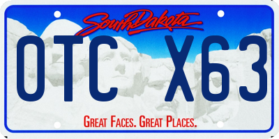 SD license plate 0TCX63