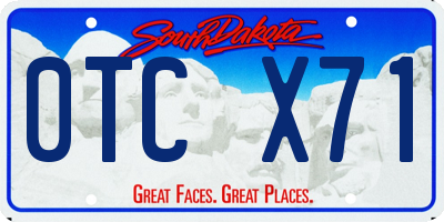 SD license plate 0TCX71