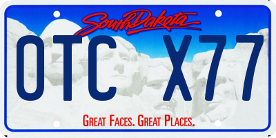 SD license plate 0TCX77