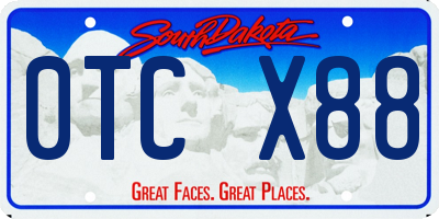 SD license plate 0TCX88