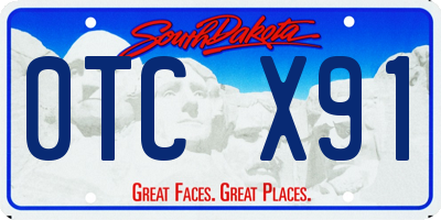 SD license plate 0TCX91