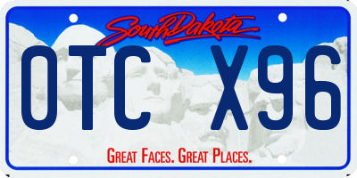 SD license plate 0TCX96