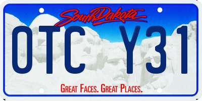 SD license plate 0TCY31