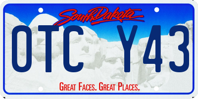 SD license plate 0TCY43