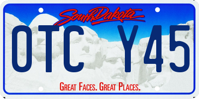 SD license plate 0TCY45