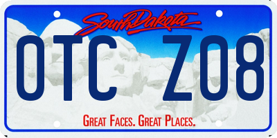 SD license plate 0TCZ08