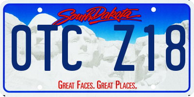 SD license plate 0TCZ18