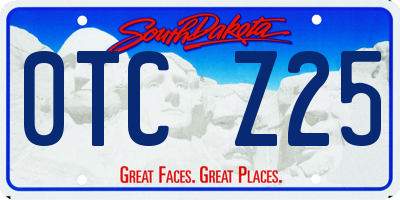 SD license plate 0TCZ25