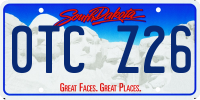 SD license plate 0TCZ26